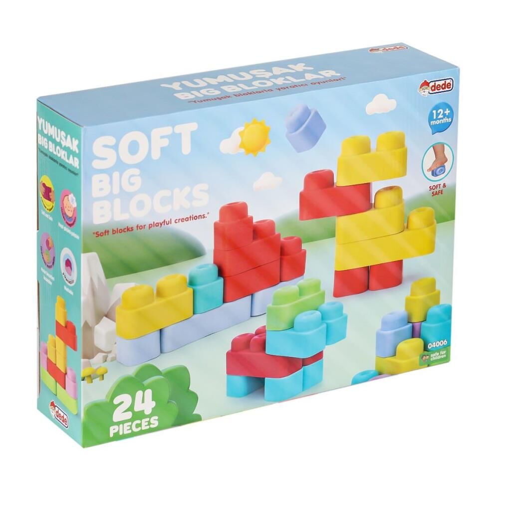 Nessiworld  04006 Yumuşak Big Bloklar 24 Parça -Dede