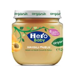 Nessiworld Hero Baby Organik Kayısı Muz Püresi Kavanoz Mama 120 Gr
