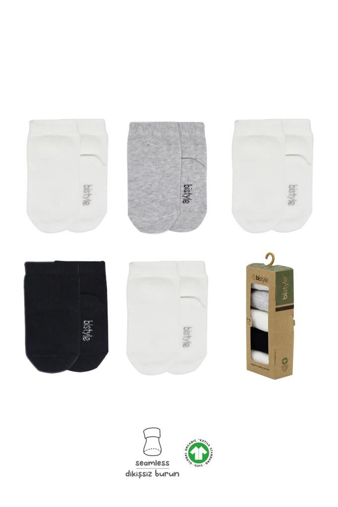 Nessiworld Bistyle 5'li Penye Soket Kutulu Basic Çorap 10131 Gri