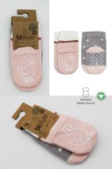 Nessiworld Nessiworld Bistyle Hayvan Figür Kaymaz Kız Soket Çorap 2'Li BS10120 Gri
