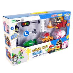 Nessiworld  POLI ZR-913 Robocar Poli Gogo City Seri Ambar,Roy,Mark Oyun Seti