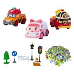 Nessiworld  POLI ZR-913 Robocar Poli Gogo City Seri Ambar,Roy,Mark Oyun Seti