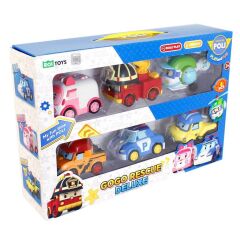 Nessiworld  POLI ZR-914 Robocar Poli Gogo Rescue Deluxe 6 Lı Set -