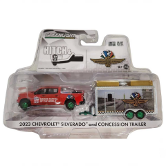NessiWorld Greenlight 1/64 2023 Chevrolet Silverado and Trailer