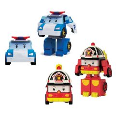 Nessiworld  POLI MRT-674 Robocar Poli Mini Transforming Kasabanın Kurtarma Araçları 4lü Set