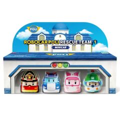 Nessiworld  POLI MRT-760 Robocar Poli Mini Kasabanın Kurtarma Araçları 4lü Set