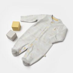 Nessiworld Bibaby Biorganic Penguin Yenidoğan Tulum 60776 Ekru Gri
