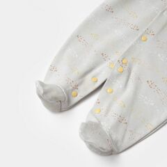 Nessiworld Bibaby Biorganic Penguin Yenidoğan Tulum 60776 Ekru Gri