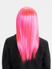 Nessiworld  Şeker Pembesi Koyu Pembe Renk Uzun Düz Parti Peruğu