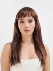 Nessiworld  Kahve Renk Uzun Düz Parti Peruğu - Uzun Kahverengi Peruk