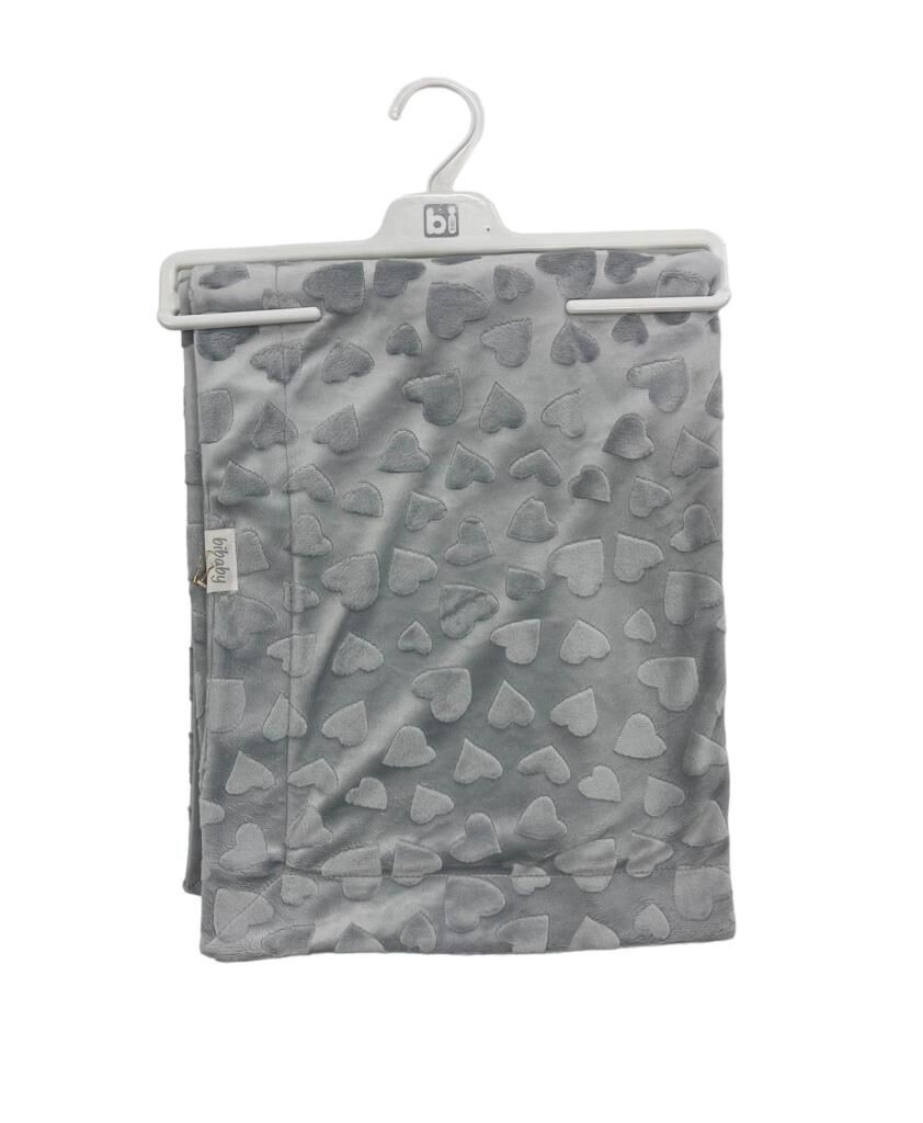 Nessiworld Nessiworld Bibaby Jacquard Heart 82x90 Battaniye 64727 Gri