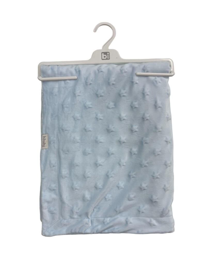 Nessiworld Nessiworld Bibaby Embossed Star 90x108 Battaniye 64728 Blue