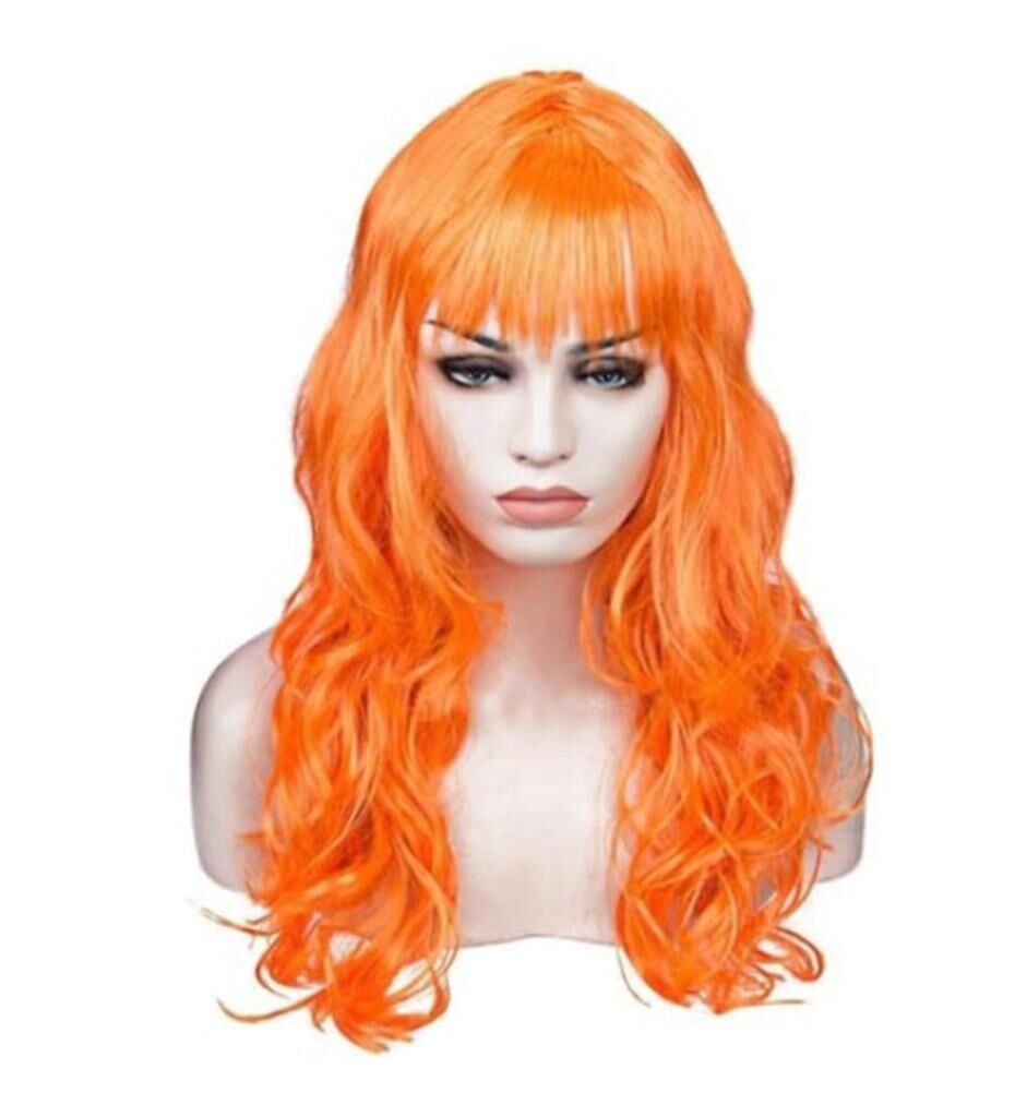 Nessiworld  Turuncu Renk Astarlı Dalgalı Kesim Parti Peruğu