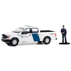 NessiWorld Greenlight 1/64 2018 Ford F-150 XLT with Customs Officer