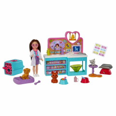 Nessiworld  Barbie Chelsea Meslekleri Öğreniyor Veteriner Oyun Seti HGT12