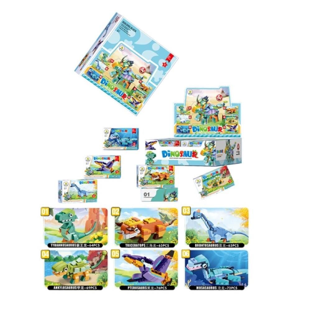 Nessiworld SM2550 Lego Dinozorlar 6 in 1 76 Parça