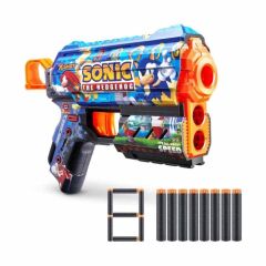Nessiworld 36648 X-Shot Skins Flux Sonic The Hedgehog 8 Mermili Sünger Dart Atan Silah 21 cm -Sunman