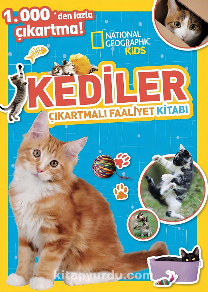 Nessiworld National Geographic Kids Kediler Çıkartmalı Faaliyet Kitabı