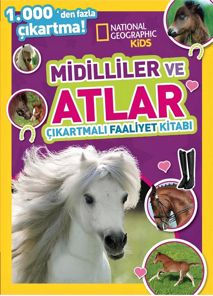 Nessiworld  National Geographic Kids Midilliler ve Atlar Çıkartmalı Faaliyet Kitabı