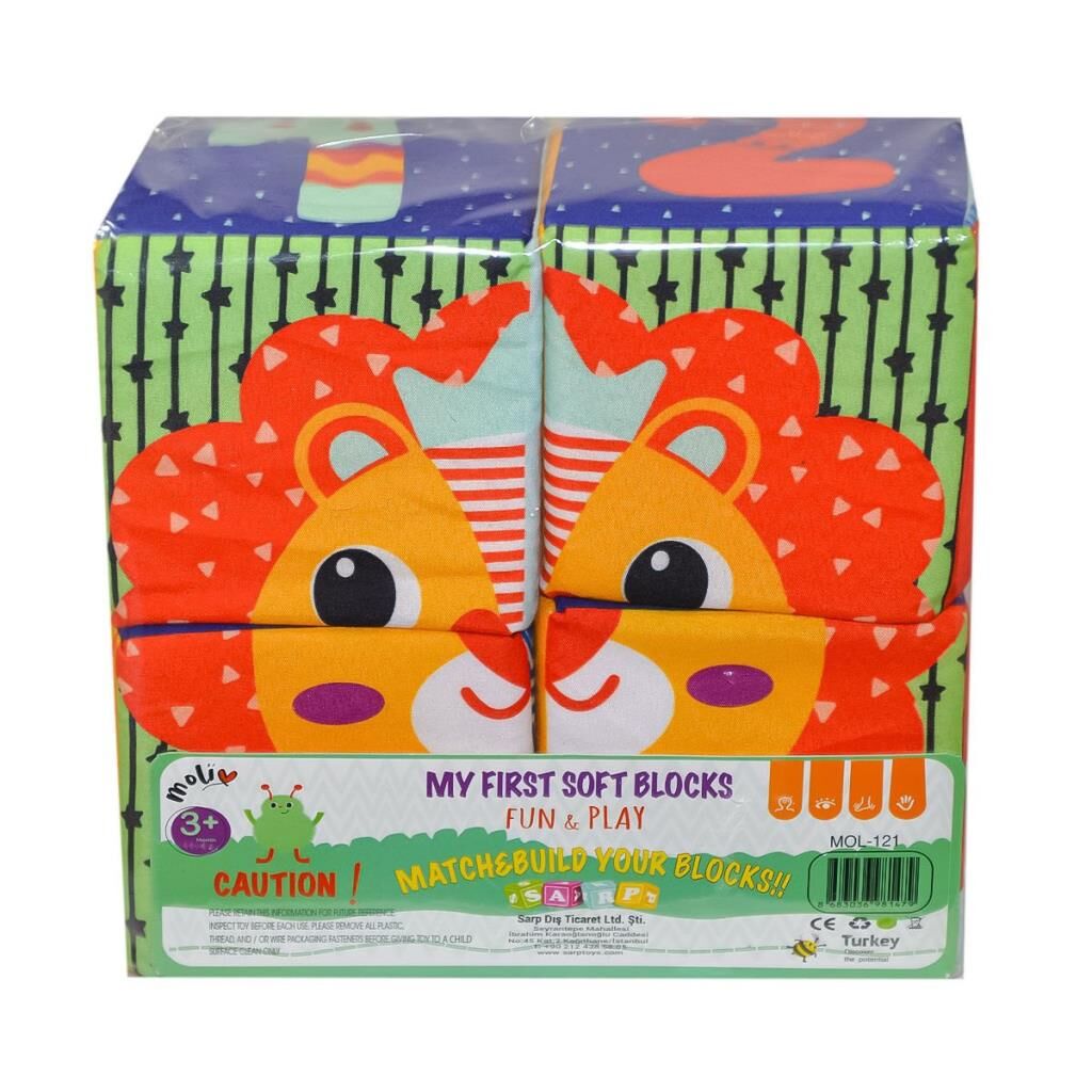 Nessiworld   MOL-121 PVC 4lü Eğitici Küp - Asya Oyuncak