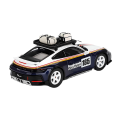 Nessiworld Mini GT 1/64 Porsche 911 Dakar Rallye Design Package White/Gentian Blue Metallic