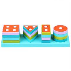 Nessiworld ​​​​​​​LC Ahşap Geometrik Şekiller Bul-Tak