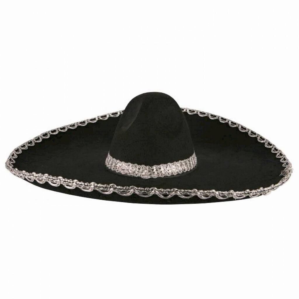 Nessiworld  Sombrero Meksika Şapkası Mariachi Gümüş Şeritli Yetişkin Boy
