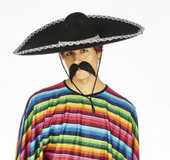 Nessiworld  Sombrero Meksika Şapkası Mariachi Gümüş Şeritli Yetişkin Boy