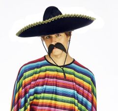 Nessiworld  Sombrero Meksika Şapkası Mariachi Altın Şeritli Yetişkin Boy