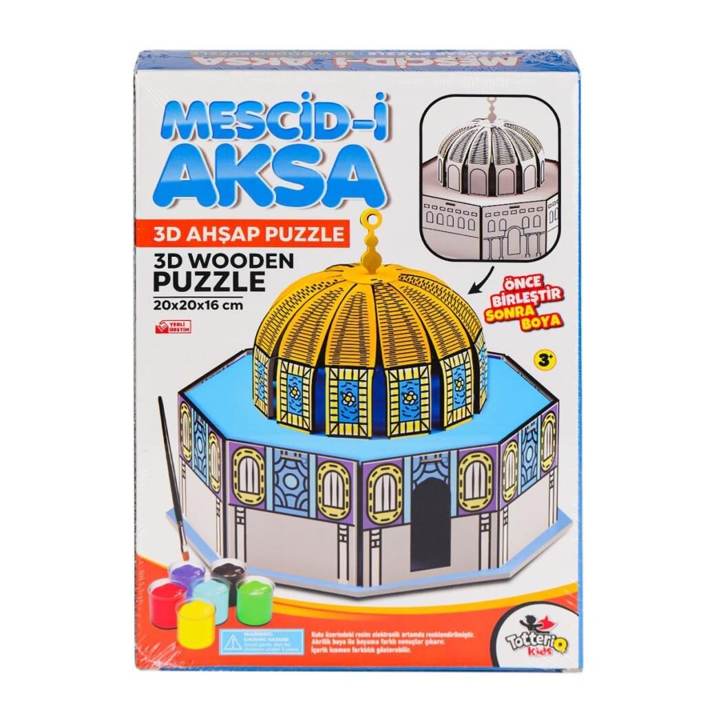 Nessiworld  8209 Mescid-i Ahka 3D Ahşap Puzzle ve Boyama -Totteriq