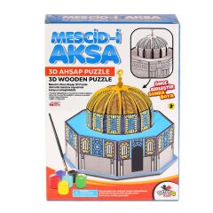 Nessiworld  8209 Mescid-i Ahka 3D Ahşap Puzzle ve Boyama -Totteriq
