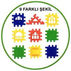 Nessiworld Puzzle City 3D Yapı ve Tasarım Blokları 64 Parça