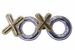 Nessiworld  Gümüş Renk Xoxo Yazılı Parti Gözlüğü 17x7 cm