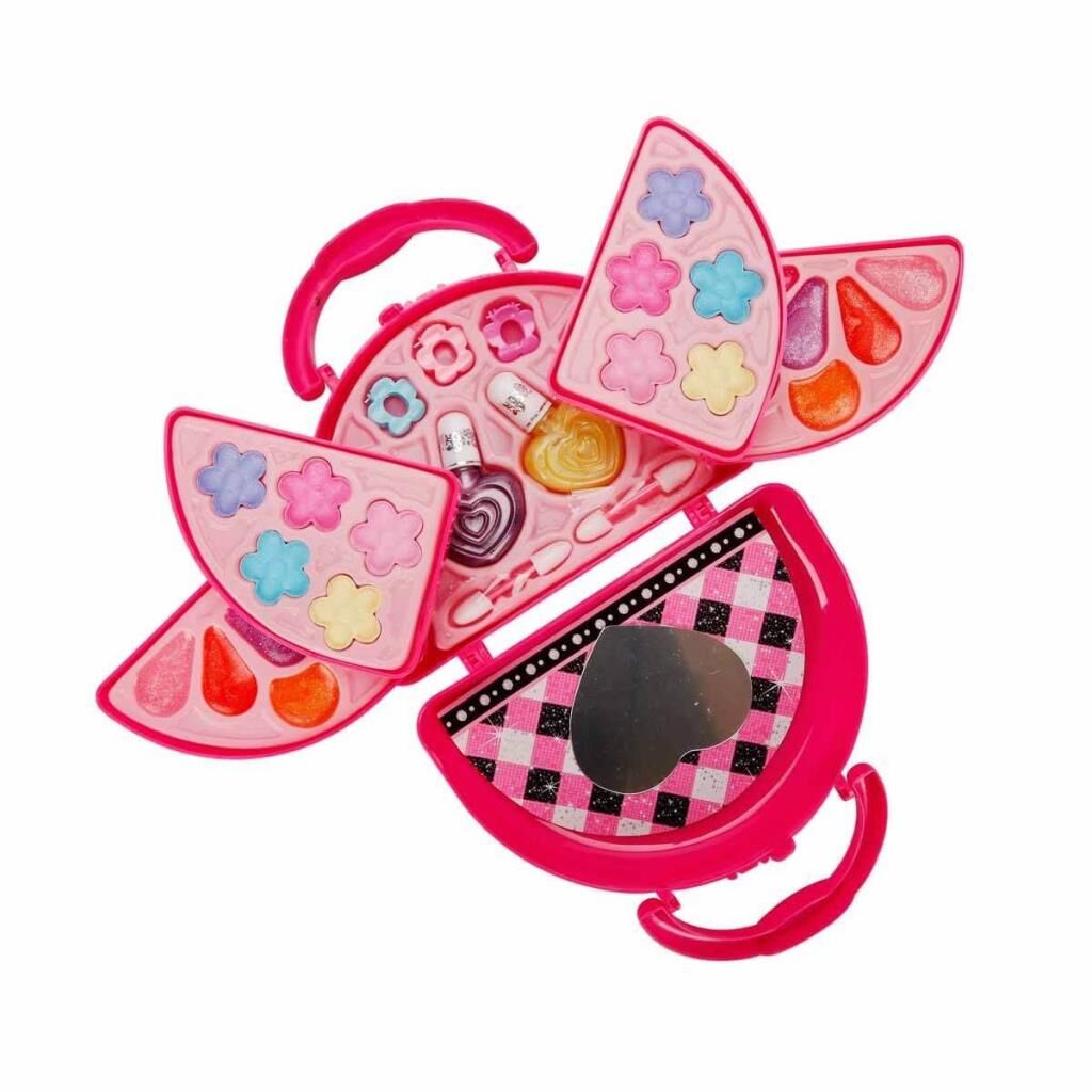 Nessiworld 4278 Pretty Pinky 3 Katlı Pembe Çantalı Makyaj Seti -Sunman