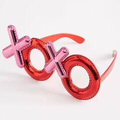 Nessiworld  Kırmızı Renk Xoxo Yazılı Parti Gözlüğü 17x7 cm