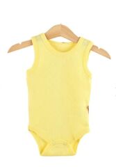 Sema Baby Jakarlı Askılı Badi (Body) - Sarı 12-18 Ay
