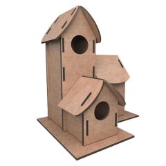 Nessiworld 5269 Kumtoys Boyanabilir 3'lü Kuş Evi - Bird House
