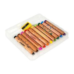 NessiWorld Carioca Baby ''3 in 1'' Jumbo Ahşap Gövdeli Boya Kalemi 10'lu