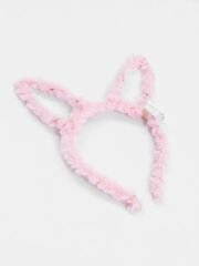 Nessiworld  Led Işıklı Peluş Pofuduk Tavşan Kulak Tavşan Taç Pembe 17X23 cm
