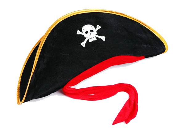 NessiWorld Yetişkin Boy Kadife Jack Sparrow Denizci Kaptan Jack Korsan Şapkası 50X20 CM