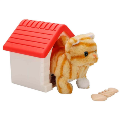 Nessiworld Sesli ve Hareketli Kulübeli Sevimli Peluş Kedi