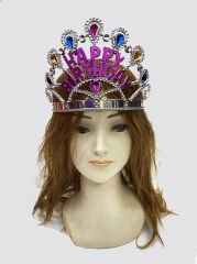 Nessiworld Gümüş Renk Happy Birthday Yazılı Doğum Günü Tacı 60 cm
