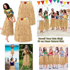 Nessiworld  Hawaii Tarzı Hula Eteği – 60 cm Hasır Naturel Etek