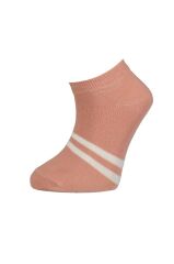 Nessiworld Nessiworld Bibaby Biorganic Çizgili 2'Li Yaş Patik Çorap 68429 Pembe