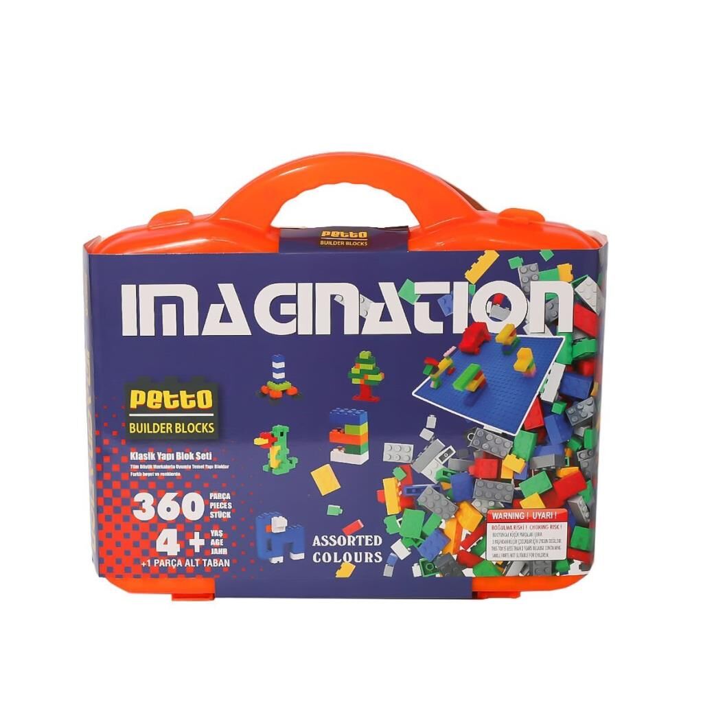 Nessiworld PBB360-1 Çantalı Petto Blok Seti 360 Parça-Gepettoys