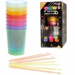 Nessiworld  Karanlıkta Yanan Gece Işığı Mega Glow Bardaklar 8 Adet 8.5 x 10.5 cm