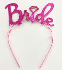 Nessiworld    Gümüş Renk Bekarlığa Veda İtalik Yazı Alyanslı Bride Taç