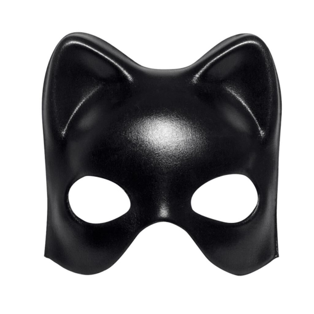 Nessiworld  Siyah Deri Görünümlü Kedi Maskesi – Cosplay & Maskeli Balo