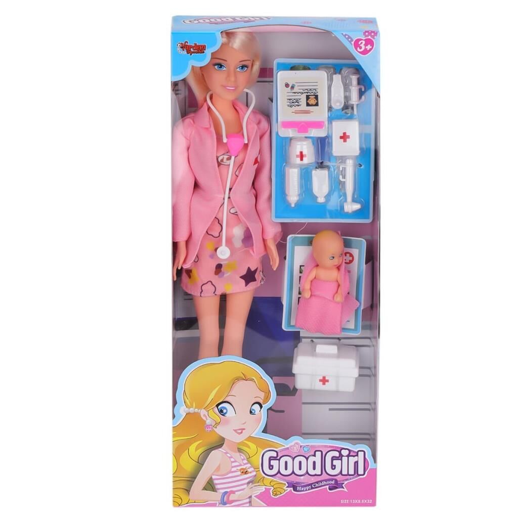 Nessiworld  WG-115225A Aksesuarlı Doktor Bebek 29 cm -Vardem