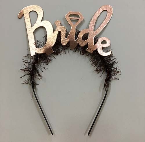 Nessiworld Bride Yazılı Bekarlığa Veda Partisi Tacı Rose Renk